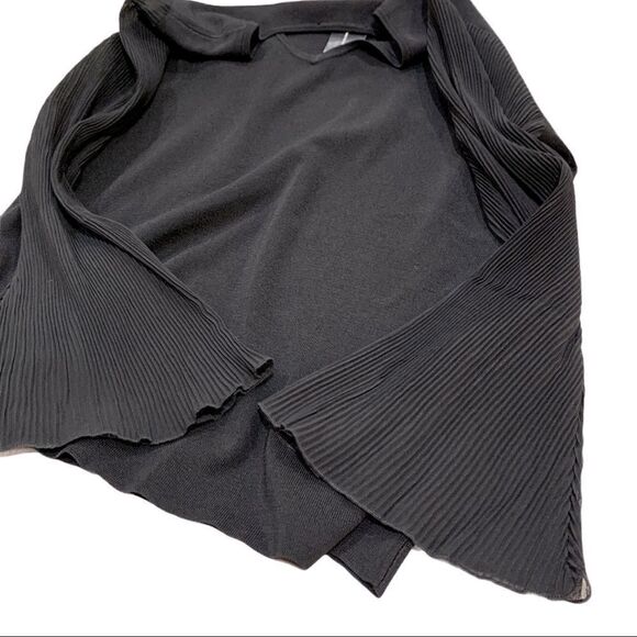 NWT I-N-C International black sweater pleated chiffon bell sleeves 0X/XL $89.50 - Picture 4 of 11